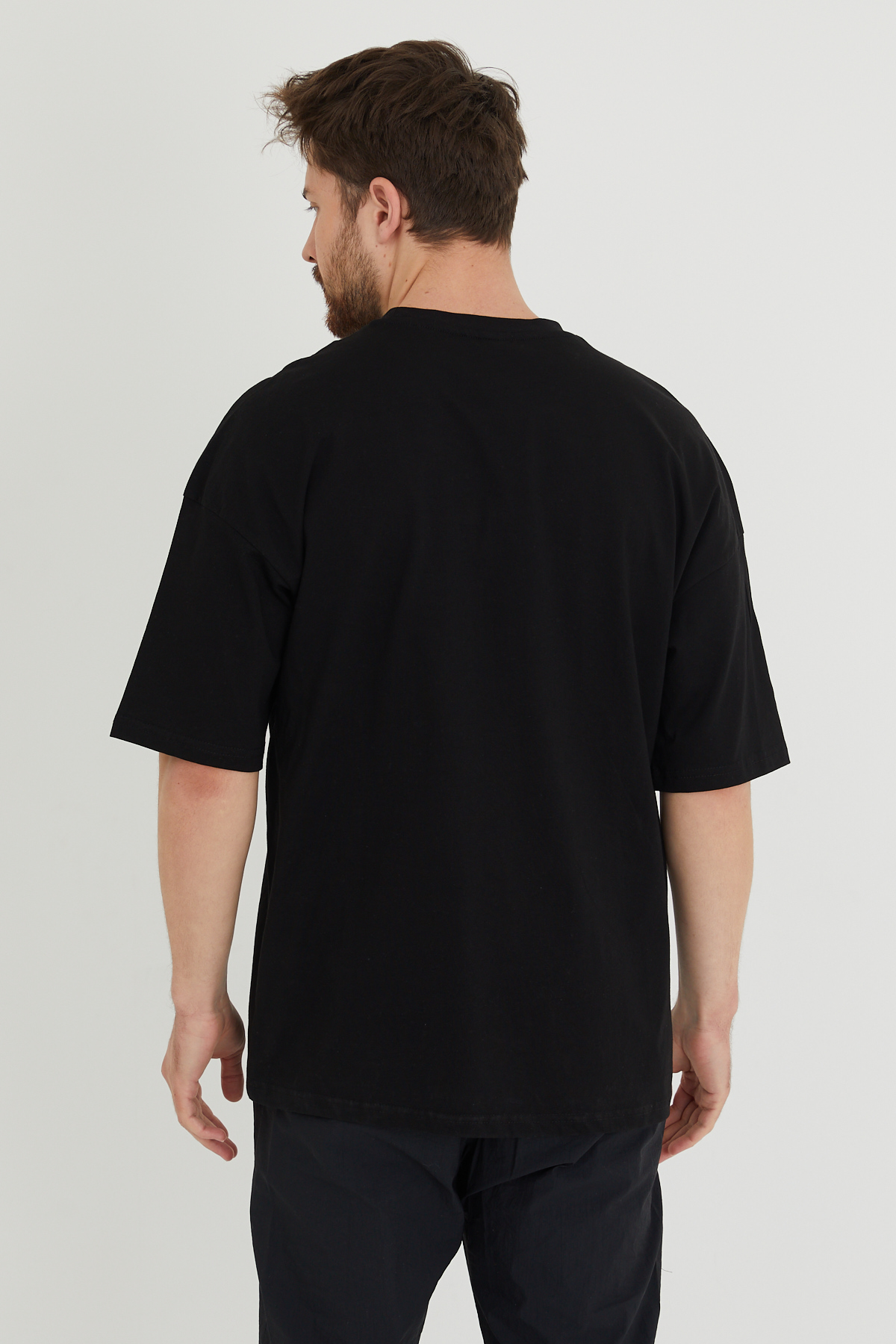 Siyah Baskılı Oversize Tişört 1KXE1-44634-02 - 3