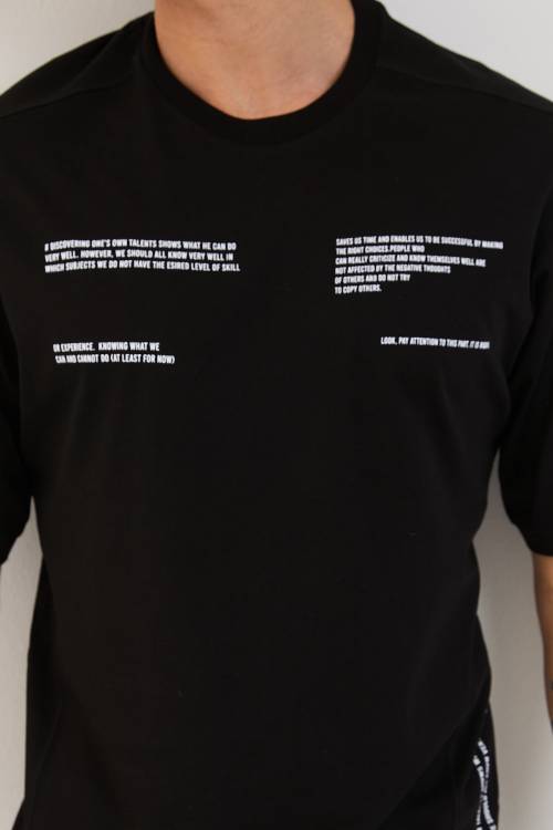 Siyah Baskılı Oversize Tişört 1YXE1-44877-02 - 3