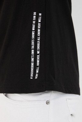 Siyah Baskılı Oversize Tişört 1YXE1-44877-02 - 6