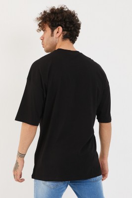 Siyah Baskılı Oversize Tişört 1YXE1-44878-02 - 5