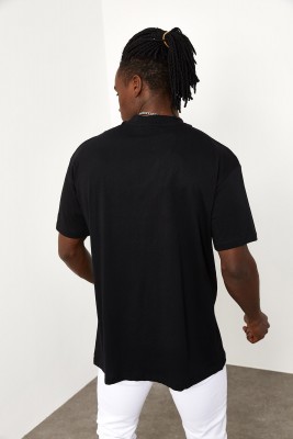 Siyah Baskılı Oversize Tişört 1YXE1-44938-02 - 8