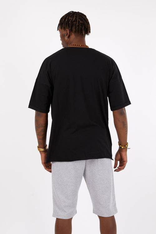 Siyah Baskılı Oversize Tişört 1YXE1-45114-02 - 5