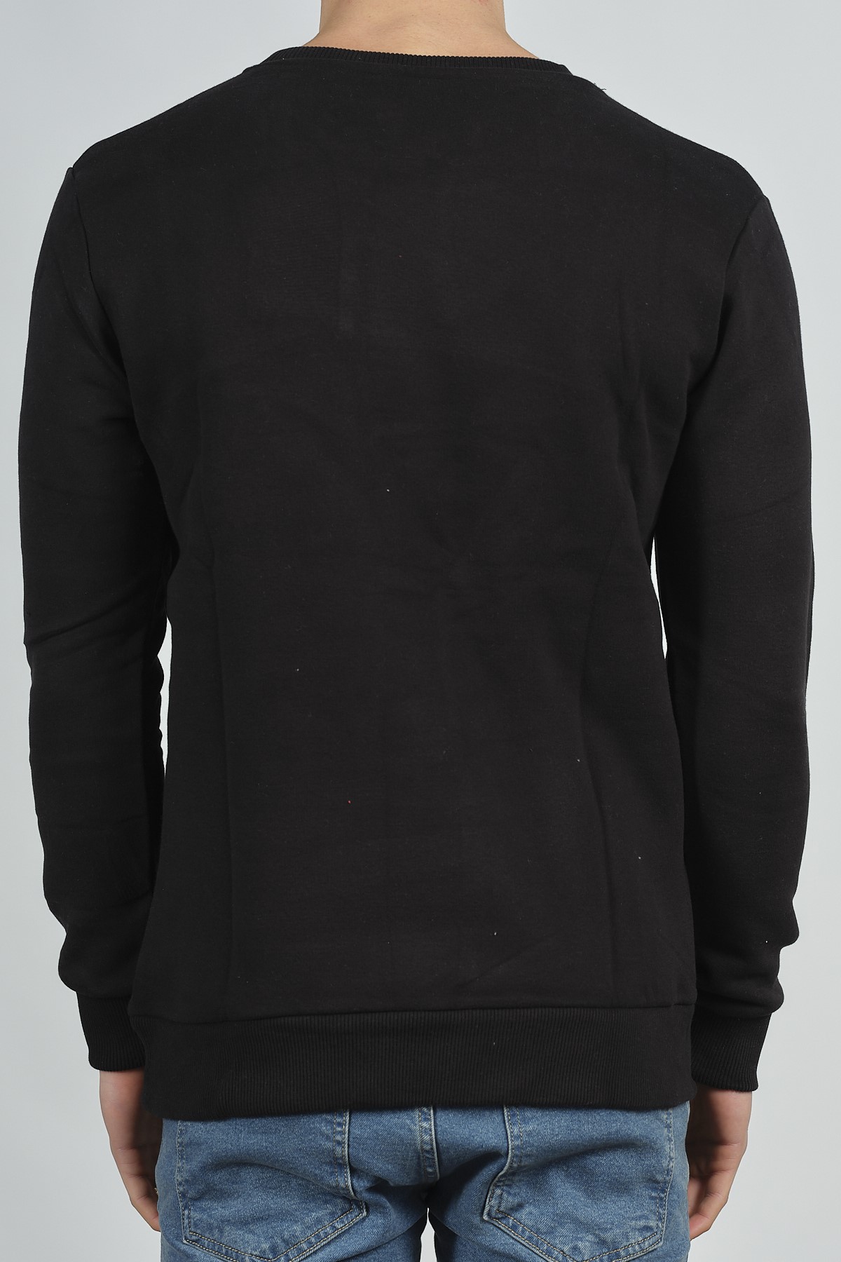 Siyah Baskılı Sweatshirt 1KXE8-44268-02 - 3