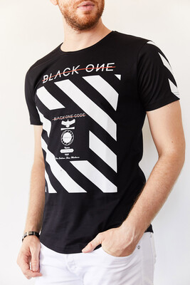 Siyah Baskılı Tişört 0YXE1-44015-02 