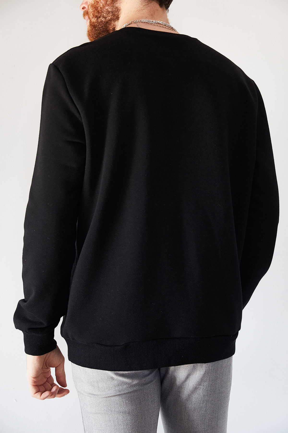 Siyah Brooklyn Baskılı Sweatshirt 1KXE8-44229-02 - 2