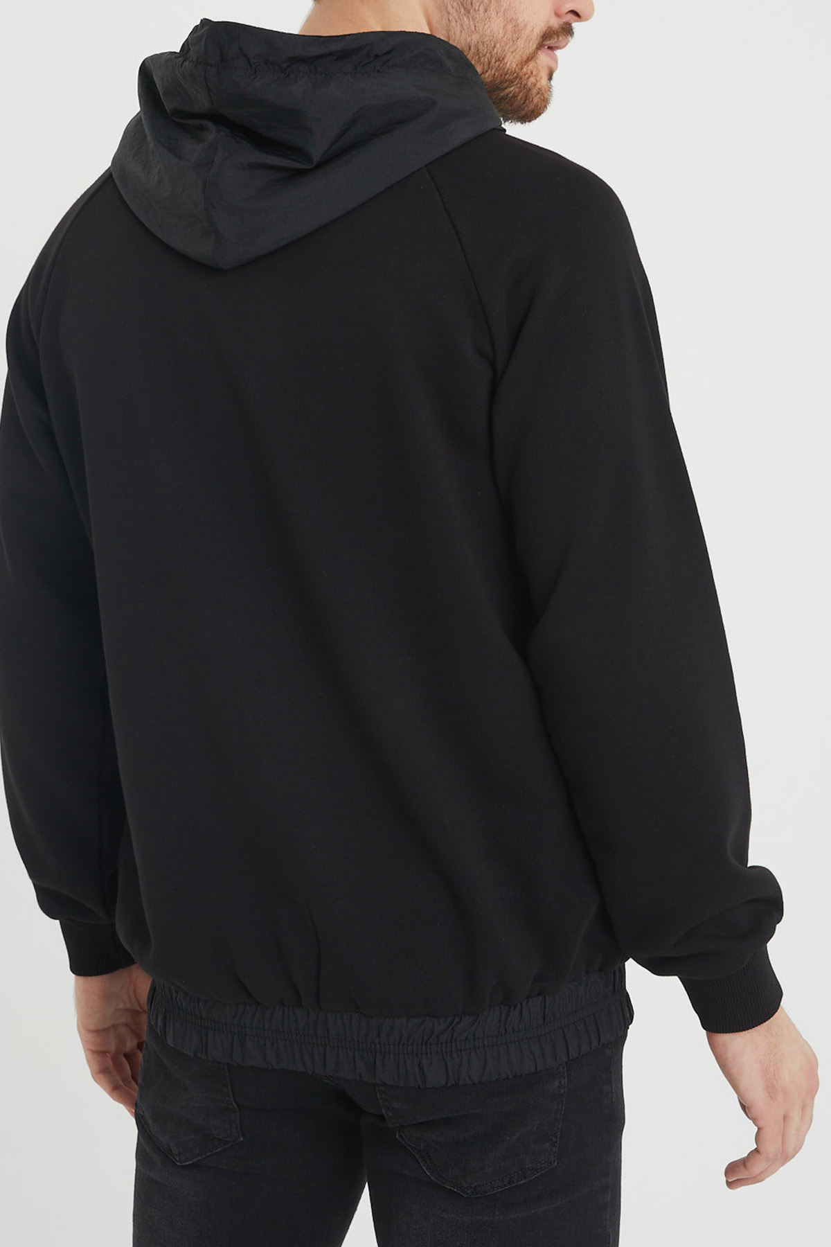 Siyah Cep Detaylı Kapüşonlu Sweatshirt 1KXE8-44392-02 - 9