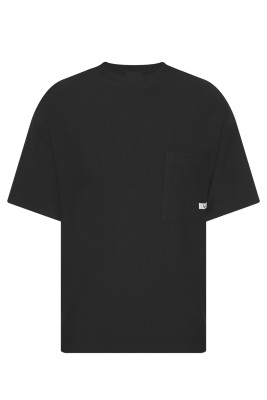 Siyah Dokulu & Cepli Oversize Tişört 2YXE2-45984-02 