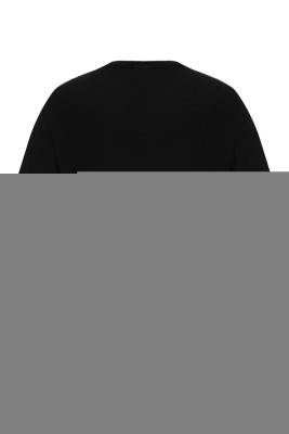 Siyah Dokulu & Cepli Oversize Tişört 2YXE2-45984-02 - 3