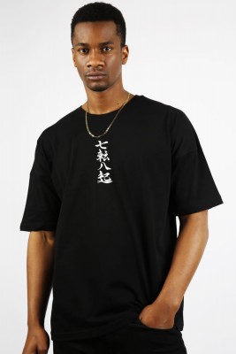 Siyah Ejder Baskılı Oversize Tişört 1YXE1-44993-02 - 4