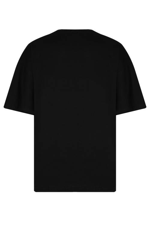 Siyah Essentials Aksesuarlı Oversize Tişört 2YXE2-45973-02 - 3