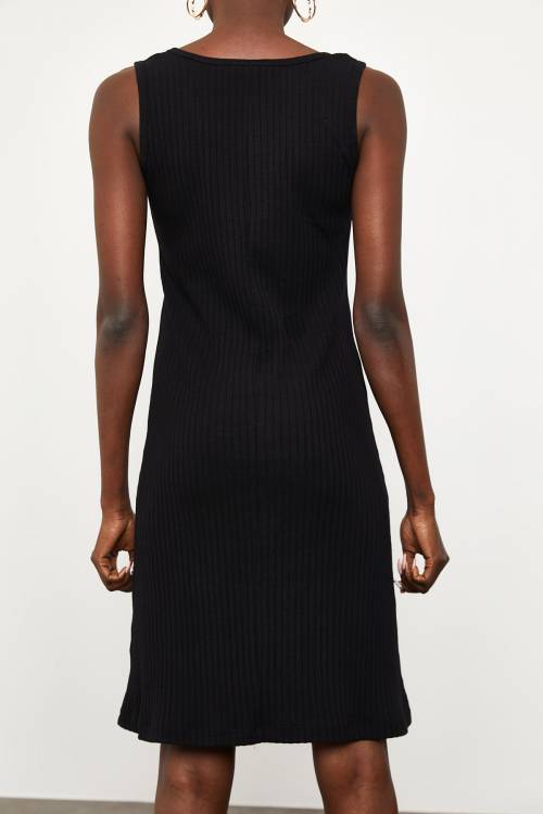 Siyah Fitilli Elbise 1KZK6-11610-02 - 6