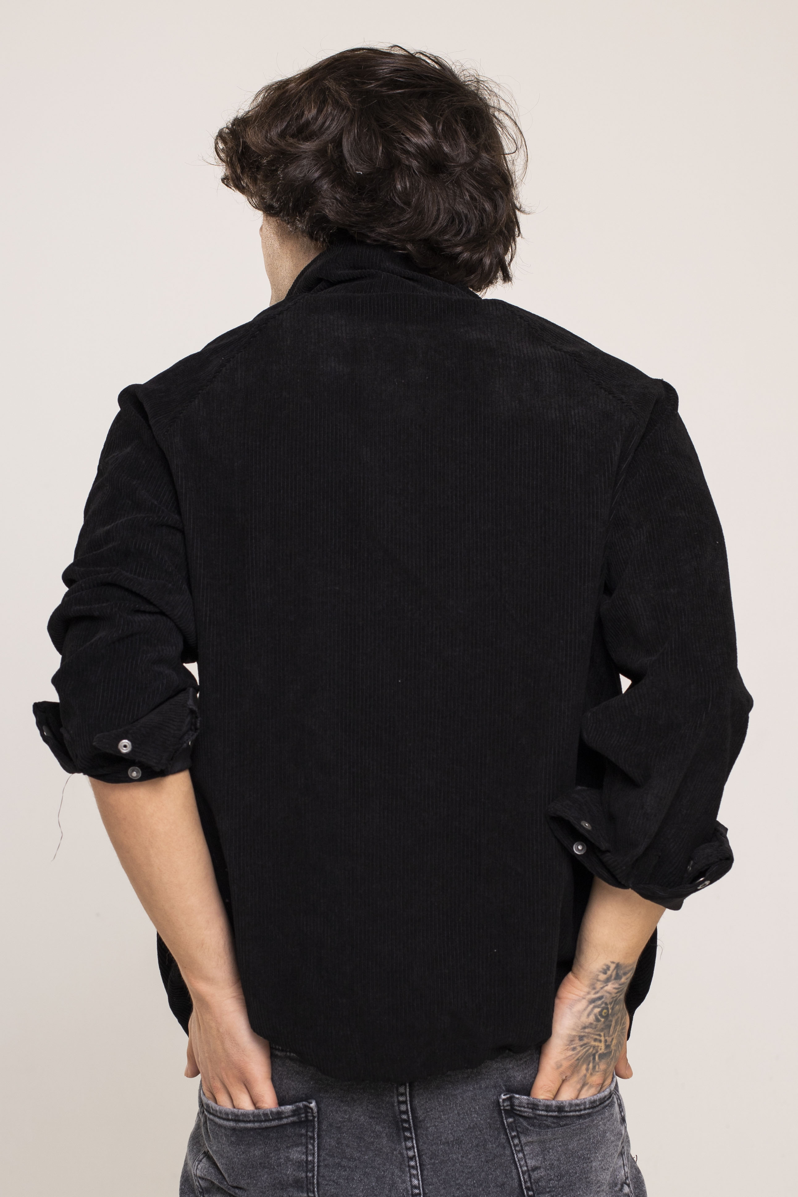 Siyah Kadife Çıtçıtlı Ceket Gömlek 1KXE2-44508-02 - 8