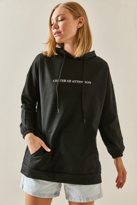 Siyah Kanguru Cepli Kapüşonlü Sweatshirt 3YXK8-47460-02 - 3