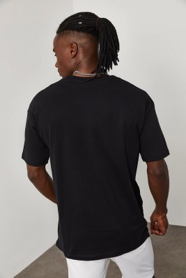 Siyah Önü Baskılı Tişört 1YXE1-45092-02 - 5