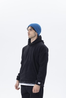 Siyah Oversize Kapüşonlu Polar Sweatshirt 2KXE8-45511-02 - 2