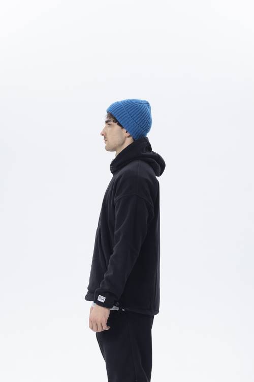 Siyah Oversize Kapüşonlu Polar Sweatshirt 2KXE8-45511-02 - 3