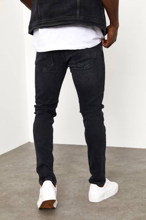 Siyah Slim Fit Jeans 1YXE5-44985-02 - 7