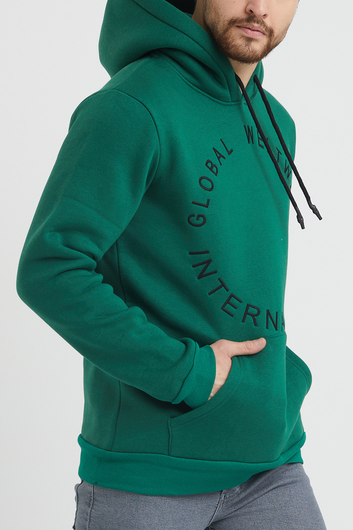 Yeşil Baskılı Sweatshirt 1KXE8-44365-08 - 5