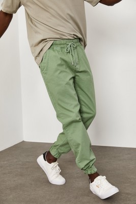 Yeşil Beli&Paçası Lastikli Pantolon 1YXE5-45104-08 