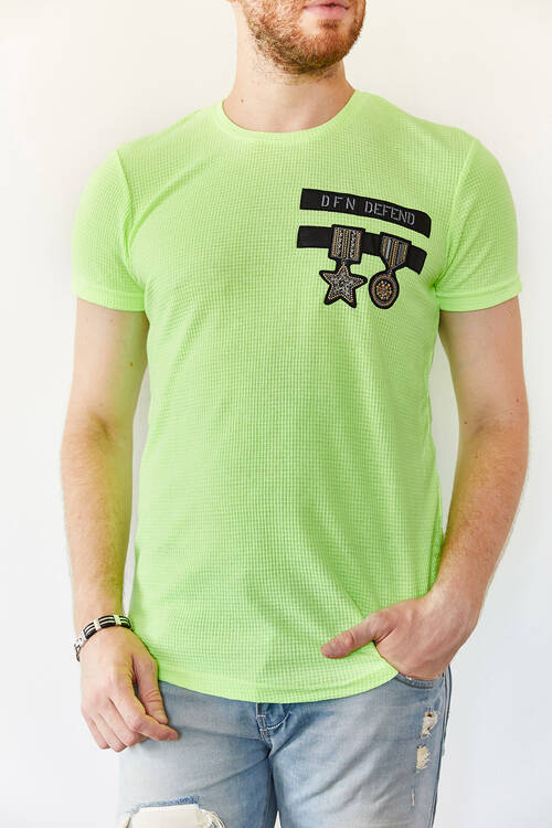 Yeşil İşlemeli Tişört 0YXE1-44017-08 - 1