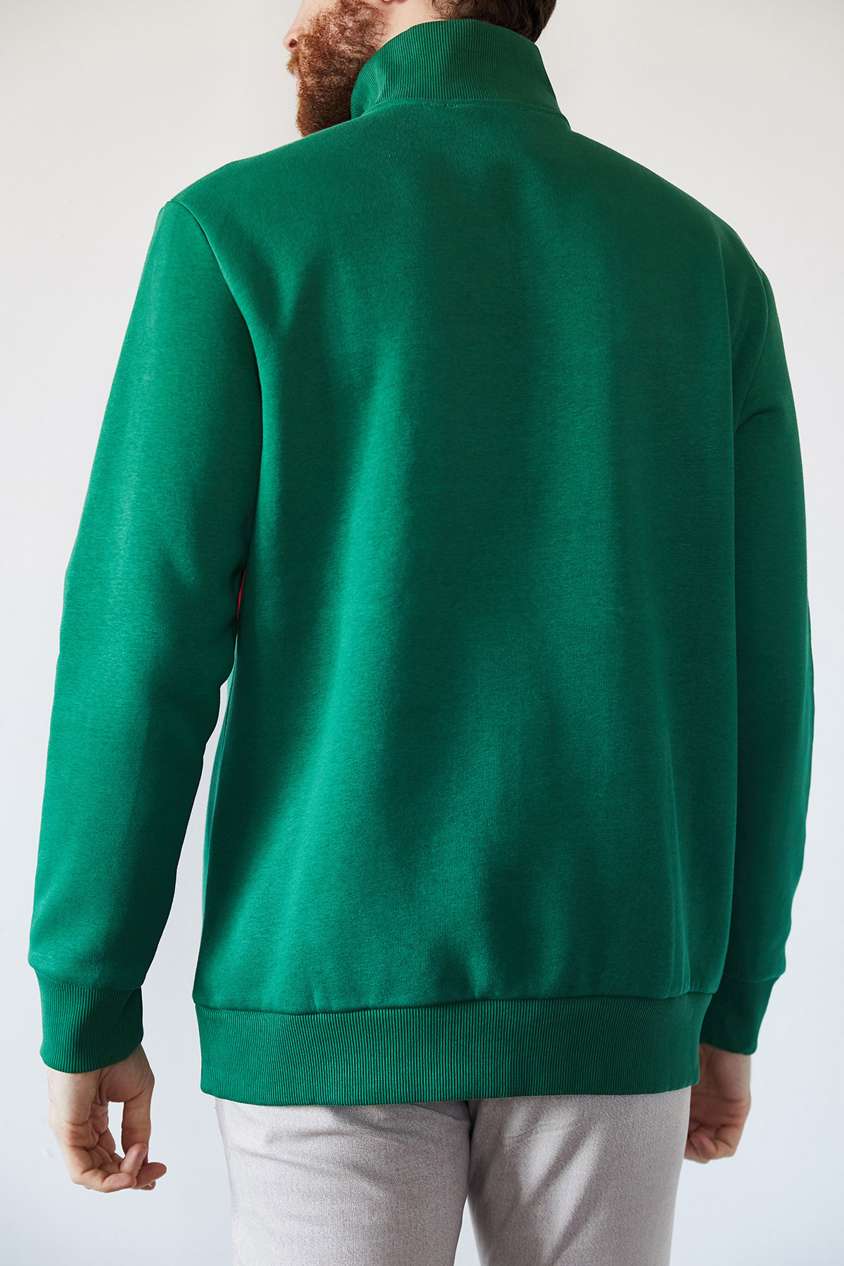 Yeşil Nakışlı Üç İplik Sweatshirt 1KXE8-44231-08 - 3