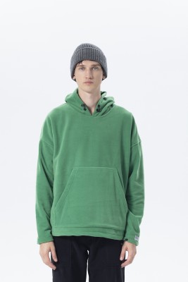 Yeşil Oversize Kapüşonlu Polar Sweatshirt 2KXE8-45511-08 - 1