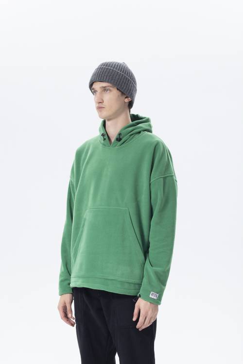 Yeşil Oversize Kapüşonlu Polar Sweatshirt 2KXE8-45511-08 - 2