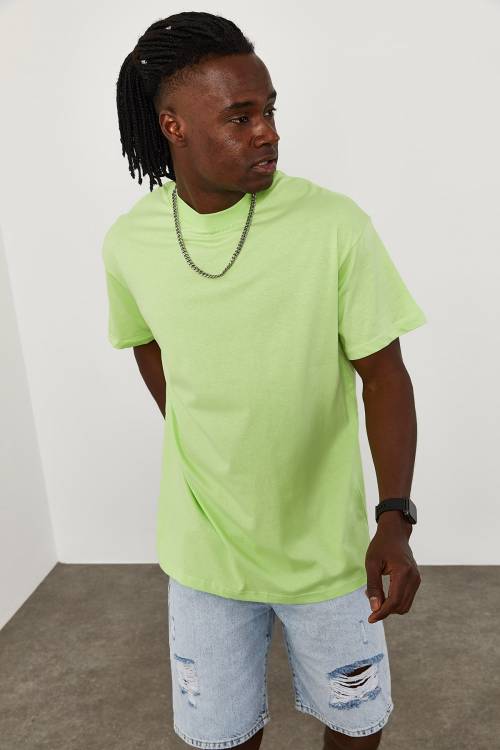 Yeşil Oversize Tişört 1KXE1-44667-08 - 4