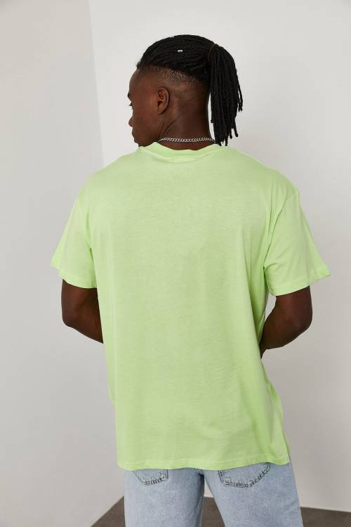 Yeşil Oversize Tişört 1KXE1-44667-08 - 8