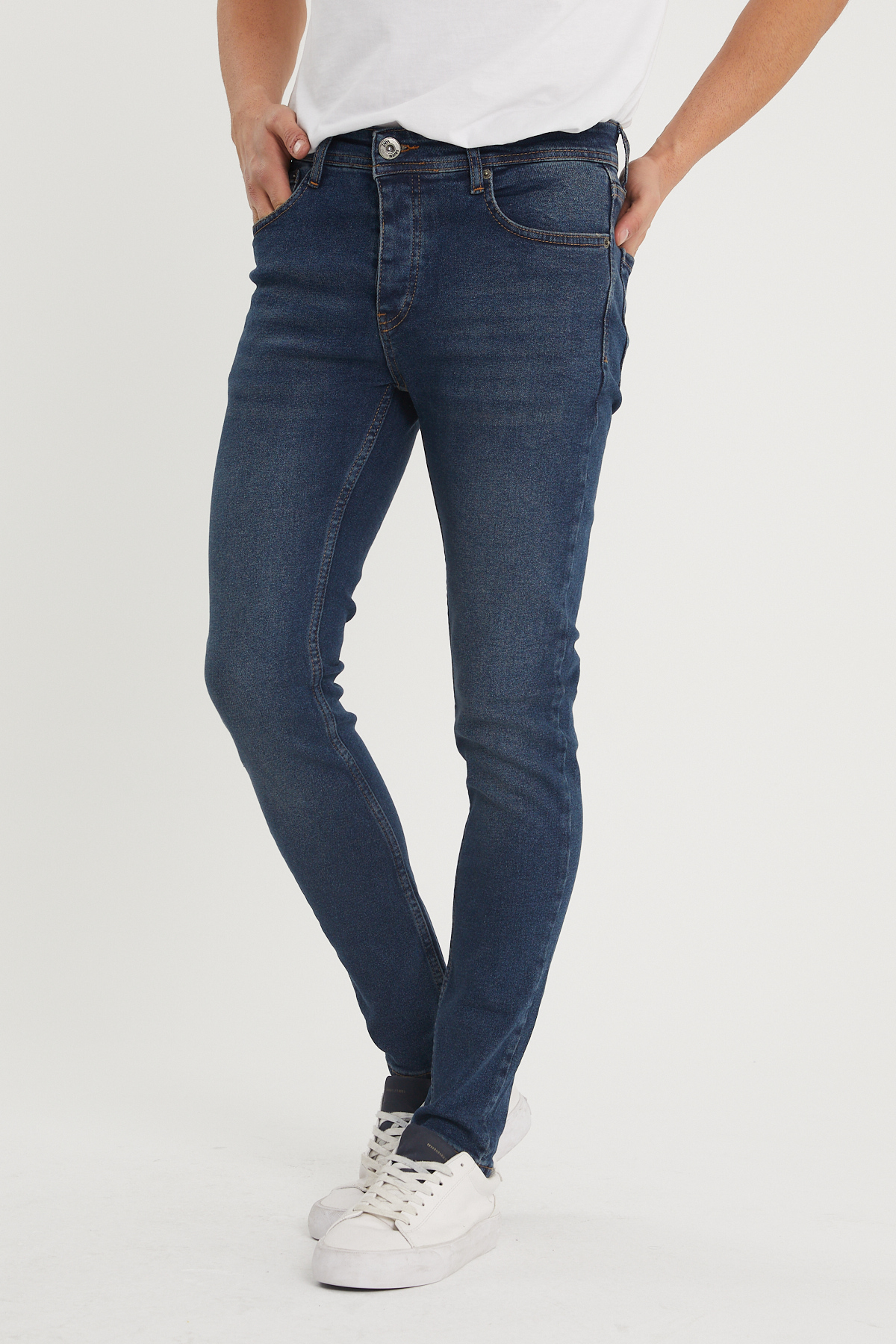 Yıkamalı Lacivert Slim Fit Jean Pantolon 1KXE5-44351-48 - 1