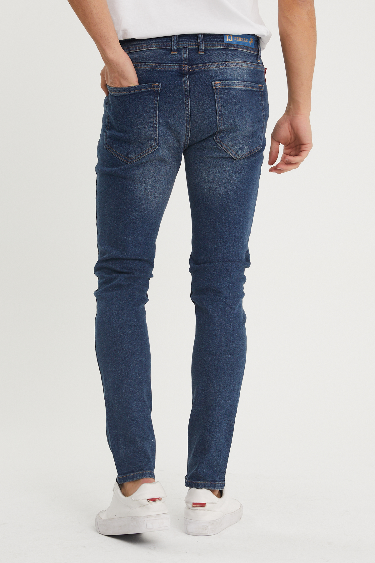 Yıkamalı Lacivert Slim Fit Jean Pantolon 1KXE5-44352-48 - 3