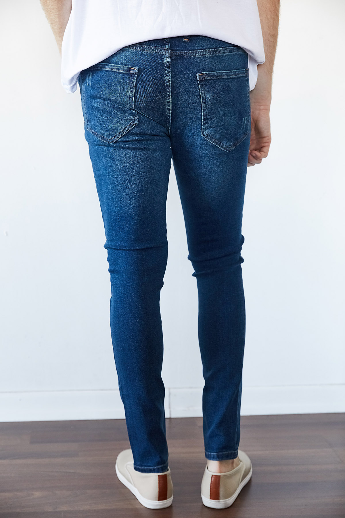 Yıkamalı Mavi Slim Fit Jean Pantolon 1KXE5-44256-49 - 3
